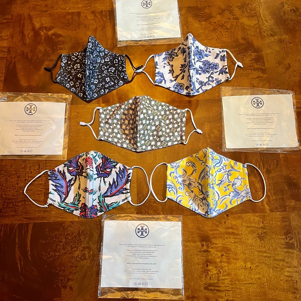 5 retired Tory Burch masks